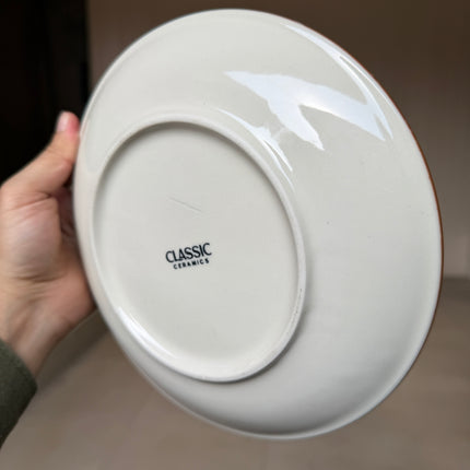 Leftover 8.5 inch Rimless Plate ( Pink Colorline )