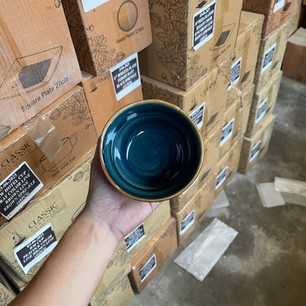 Leftover 4.5" NV Bowl ( Peacock Green Colorline )