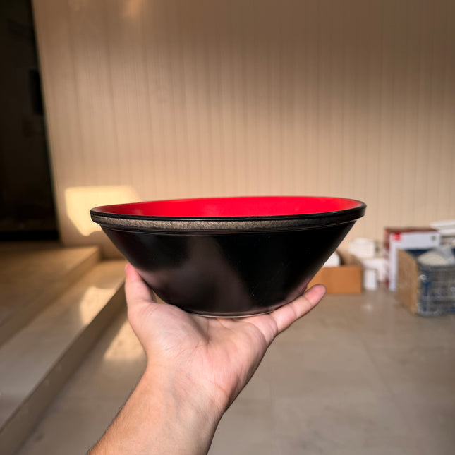 Leftover 9 inch V Shaped Bowl ( Midnight Ruby )