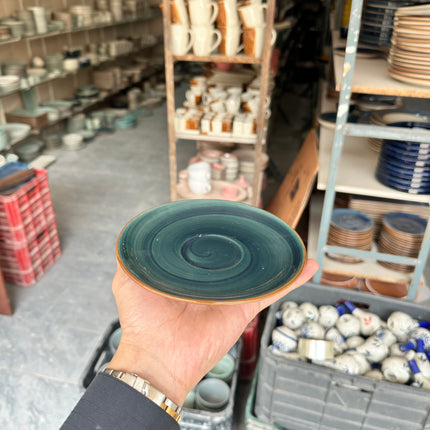 Leftover 6 inch NH Saucer ( Peacock Green Colorline )