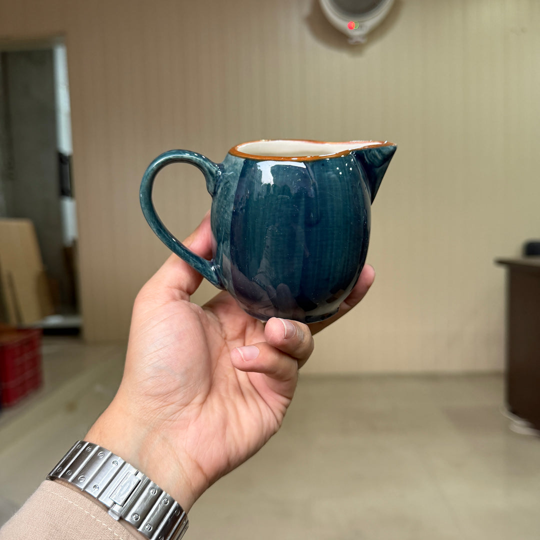 Leftover Large Creamer ( Peacock Green Colorline )