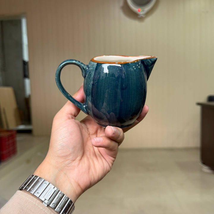 Leftover Large Creamer ( Peacock Green Colorline )