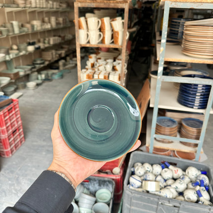 Leftover 6 inch NH Saucer ( Peacock Green Colorline )