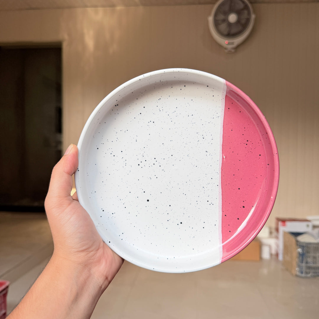 Leftover 8 inch Deep Classic Plate ( Rose Accent )