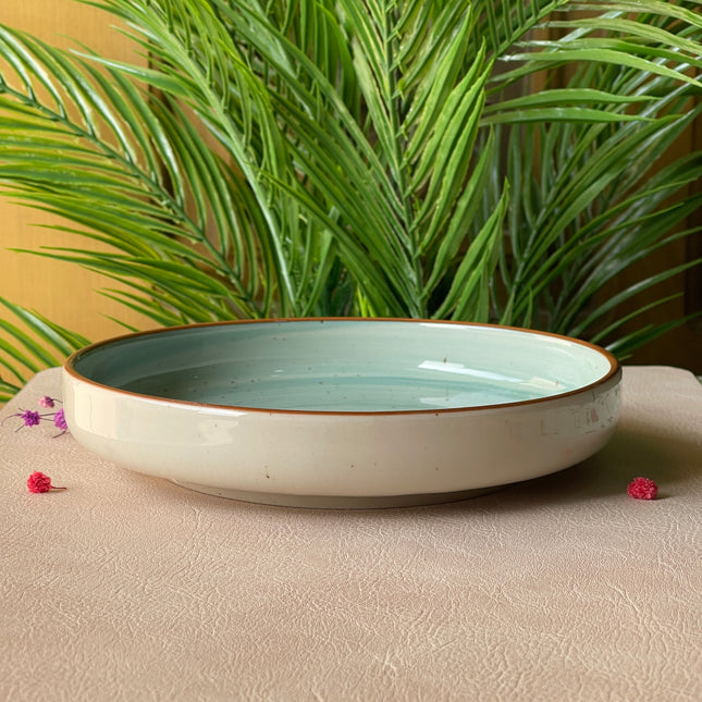 8 inch Deep Classic Plate ( Teal Colorline )