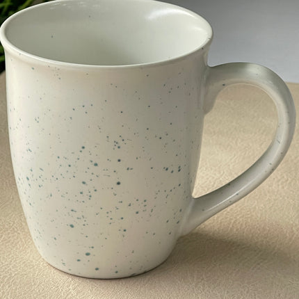 005 Mug ( White Matte with Teal Specks )