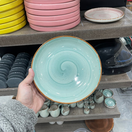 Leftover 8.5 inch Entree Bowl ( Teal Colorline )