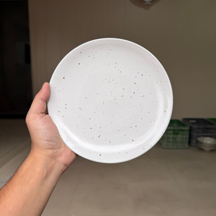 Leftover 8 inch Rimless Plate ( Snow Cocoa )