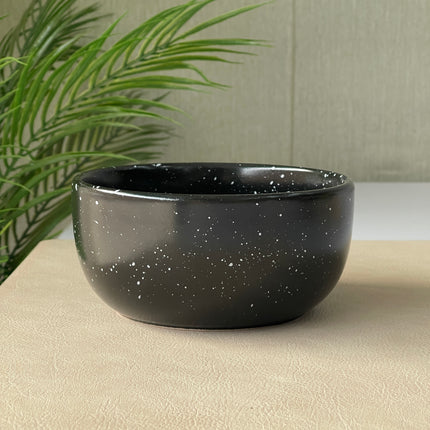 6 inch Noodle Bowl ( Textured Black Matte with white specks )