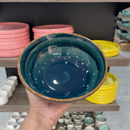 Leftover 7 inch Ripple Bowl ( Peacock Green Colorline )
