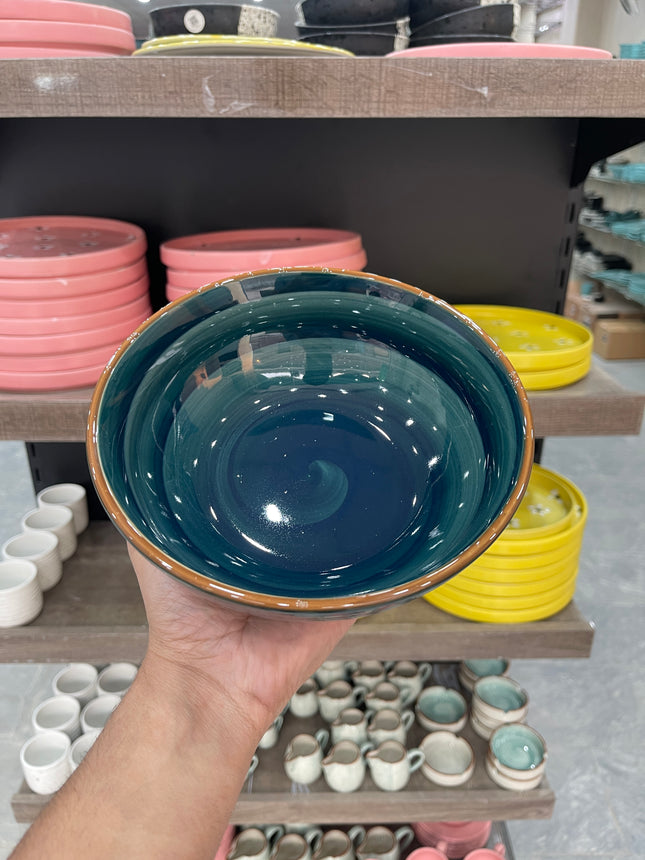 Leftover 7 inch Ripple Bowl ( Peacock Green Colorline )