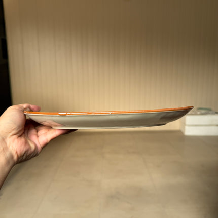 Leftover 11 inch Rimless Rice Dish ( Grey Colorline )