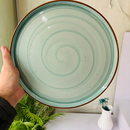 Leftover 12 inch Classic Plate ( Teal Colorline )