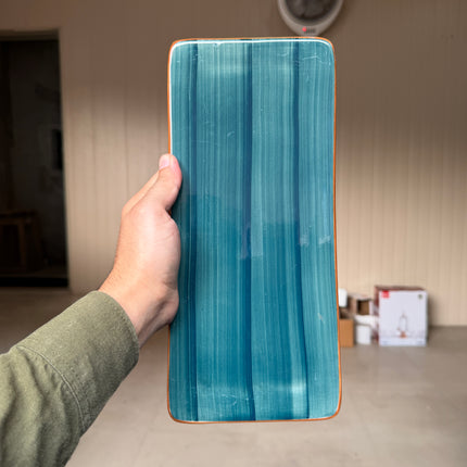 Leftover 12"x5" Flat Serving Platter ( Peacock Green Colorline )