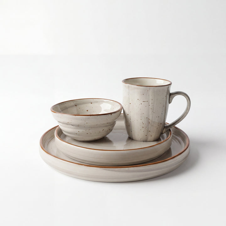 4-Person 16-Piece Breakfast Set ( Ash ) - (RJ)