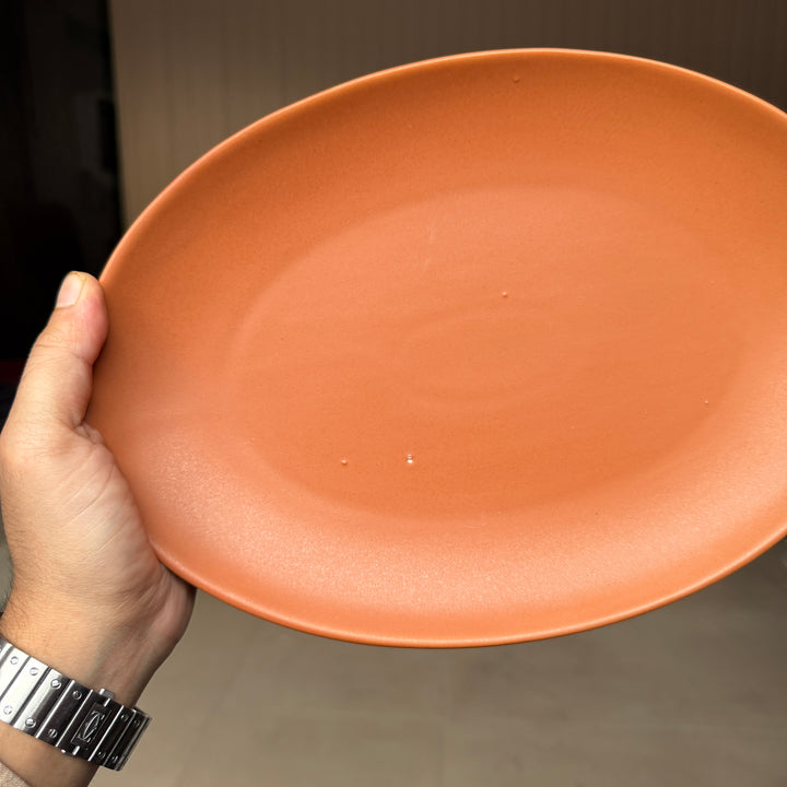 Leftover 11 inch Rimless Rice Dish ( Terracotta Matte )