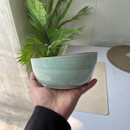 Leftover 6 inch Curved Cut Bowl ( Teal Colorline )