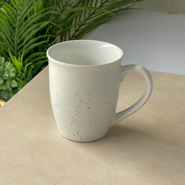 005 Mug ( White Matte with Teal Specks )