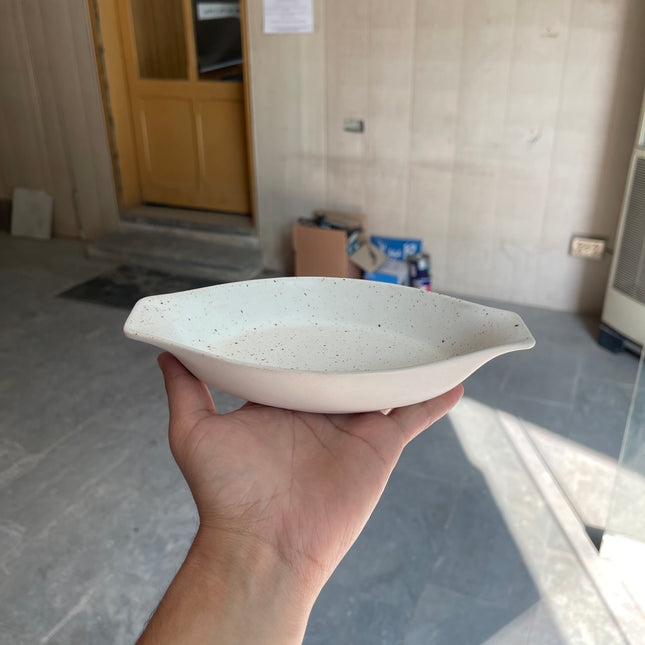 Leftover Pasta dish Small 7.8"x 4.3" ( Snow Cocoa )