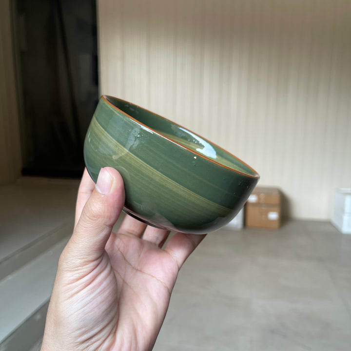 Leftover 4.5 inch Single Serving Bowl ( Dark Green Colorline )