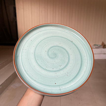 leftover 10 inch classic plate ( Teal Colorline )