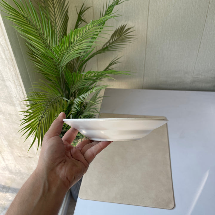 Leftover 8 inch Deep Gravy Plate ( Snow Onyx )