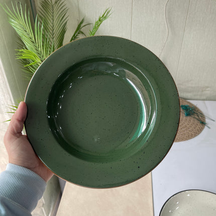 Leftover 10 inch Deep plate ( Glossy Dark Green )