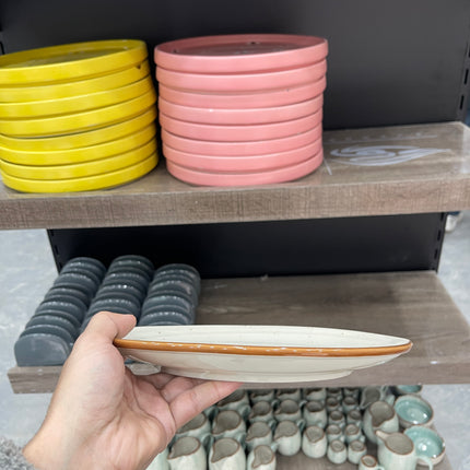 Leftover 10 inch Rimless Plate ( Grey Colorline )