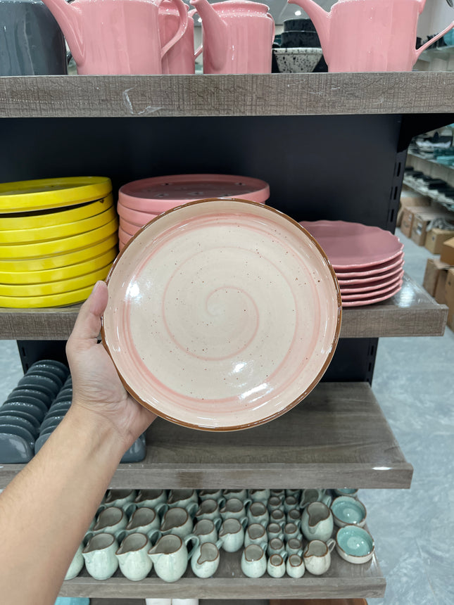 Leftover 8 inch Classic Plate ( Pink Colorline )
