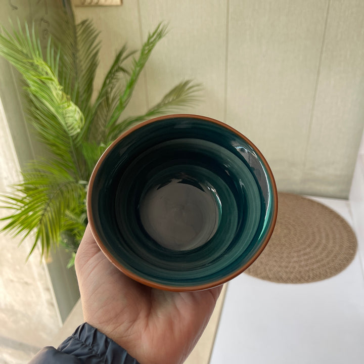 Leftover 4.5 inch raita bowl ( Peacock Green Colorline )