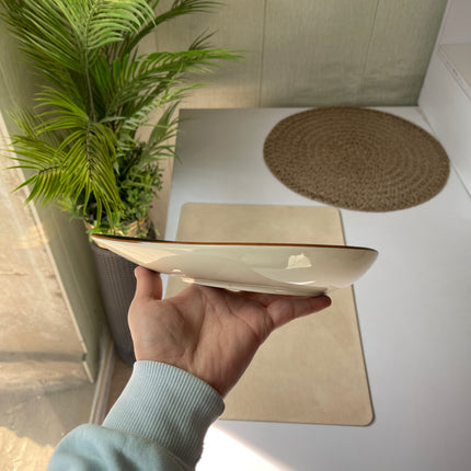 Leftover 9.5"x8" Triangular Platter Small ( Peacock Green Colorline )