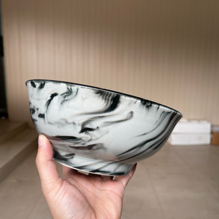 Leftover 8 inch Round Bowl ( Black Marble )
