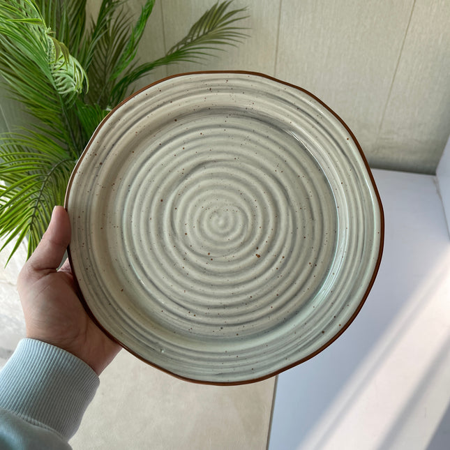 Leftover 10 inch Irregular Spiral Plate ( Ash )