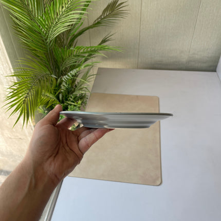 Leftover 8 inch flat plate ( Grey Matte with Black Specks )
