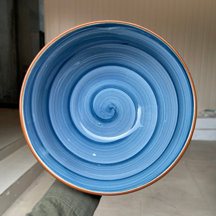 Leftover 8 inch Round Bowl ( Cobalt Blue Colorline )