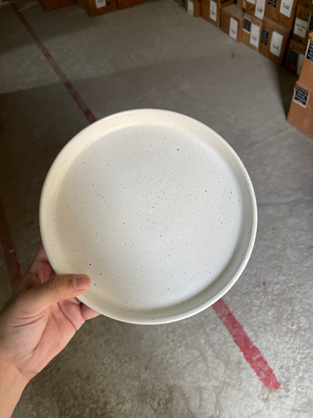 Leftover 8 inch Classic Plate ( Snow Onyx )