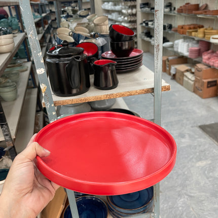 Leftover 10 inch Classic Plate ( Red Matte )