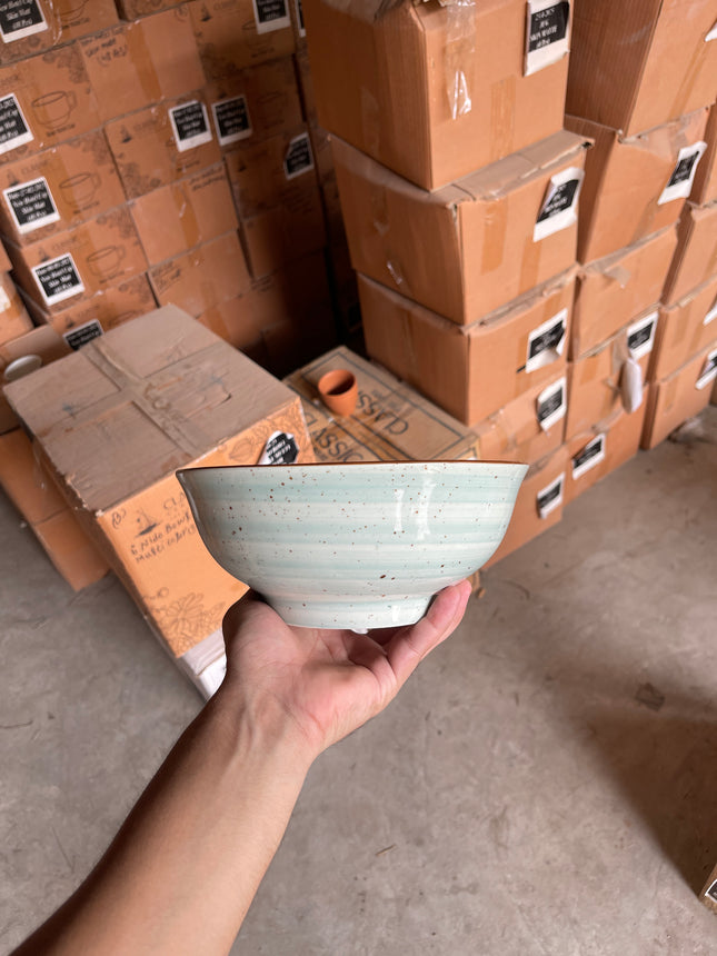 Leftover 9 inch Round Bowl ( Teal Colorline )