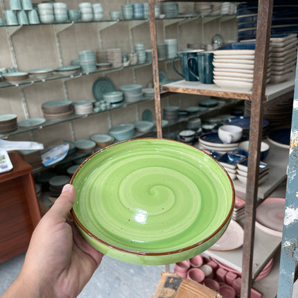 Leftover 8 inch Classic Plate ( Lime Green Colorline )