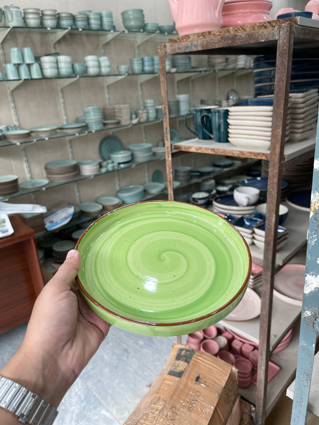 Leftover 8 inch Classic Plate ( Lime Green Colorline )