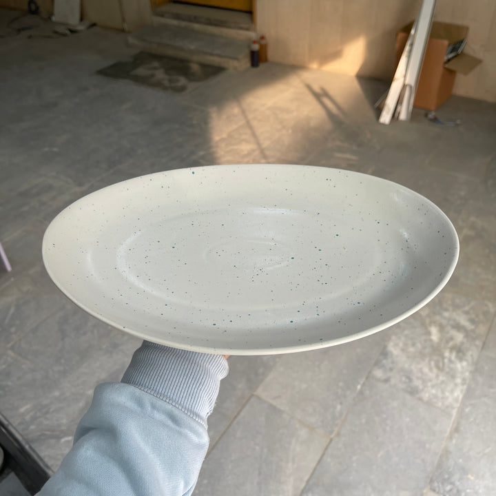 Leftover 13 inch Rimless Rice Dish ( Snow Breeze )