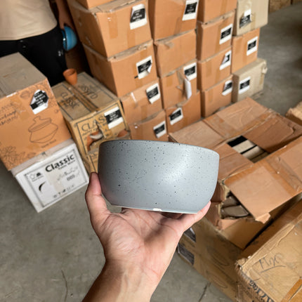 Leftover 6 inch Noodle Bowl ( Grey Matte with Black Specks )