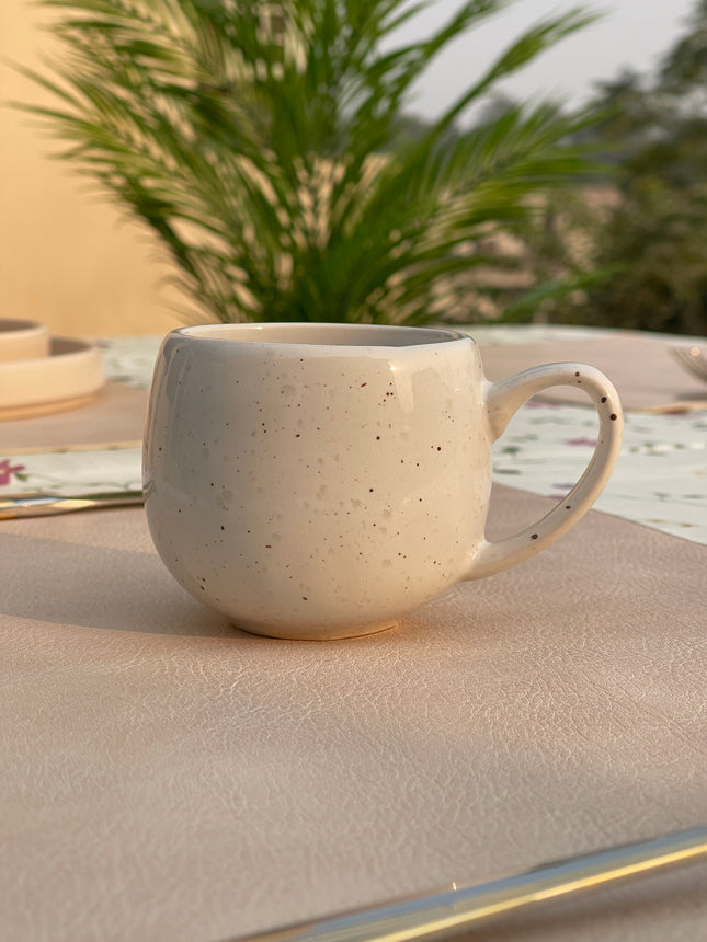 Rj Cup ( Glossy White With Grainy Texture and Brown Specks ) ( 180 ml )