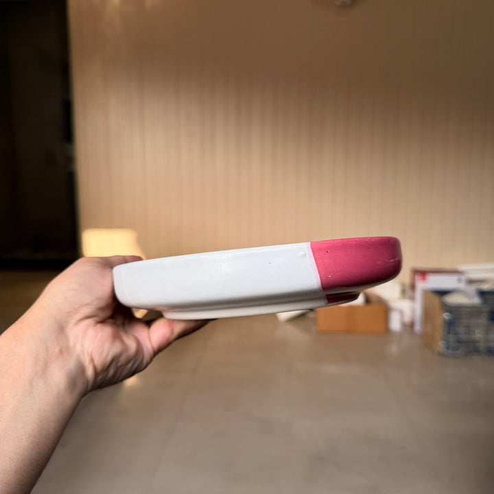 Leftover 8 inch Deep Classic Plate ( Rose Accent )