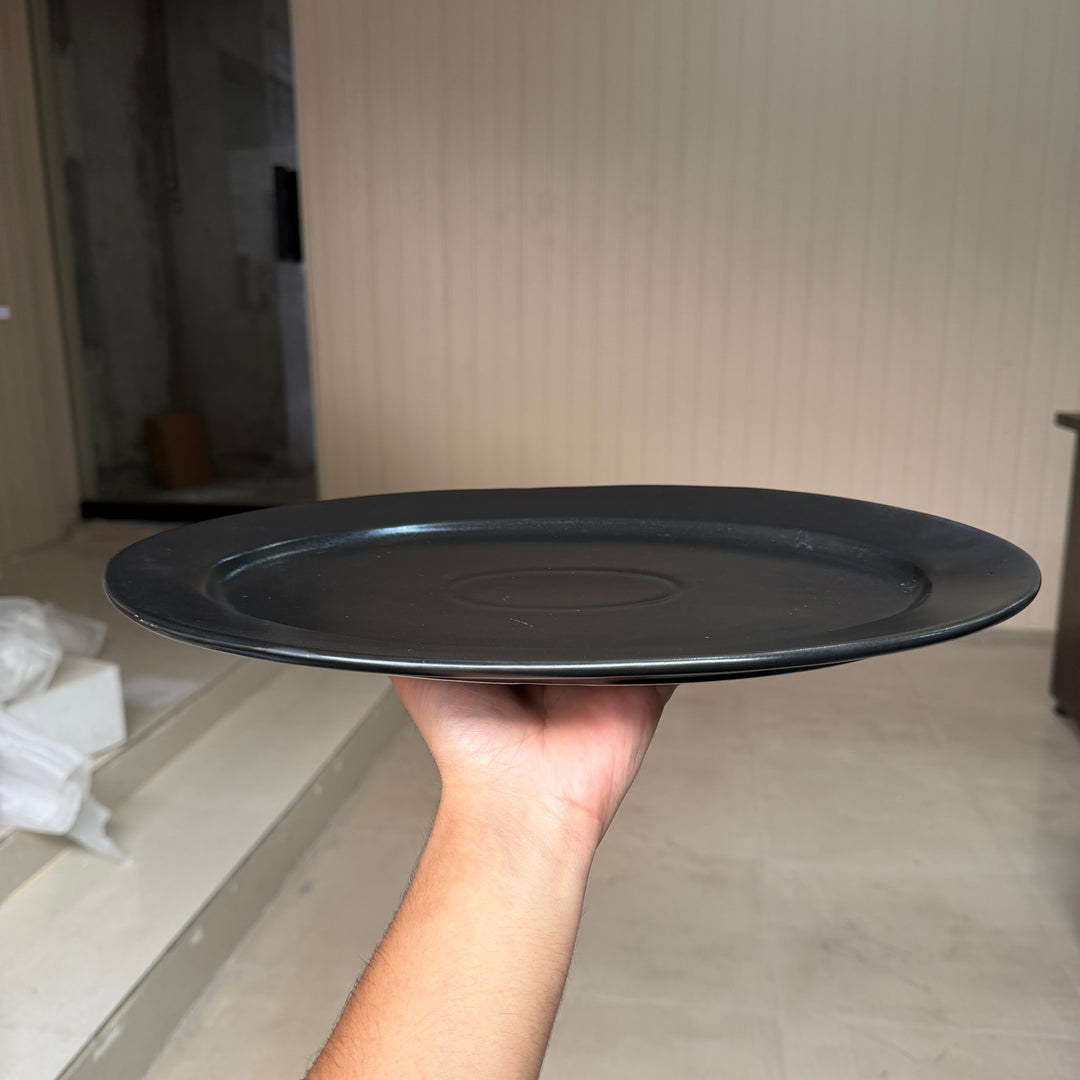 Leftover 15 inch Rice Dish with Rim ( Noir )