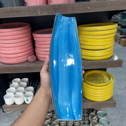 Leftover Curved Serving Platter Large (16"x5" Blue Colorline )