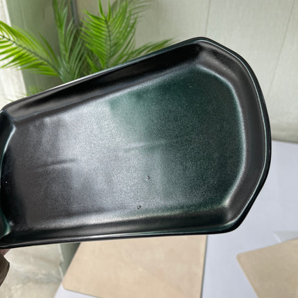 leftover 11.5"x6" YM Rectangular Platter ( Textured Black Matte )