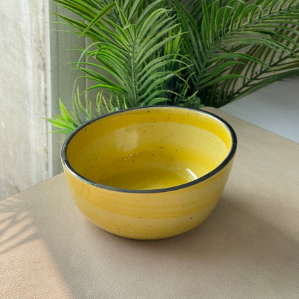 6 inch Curved Cut Bowl ( Yellow Colorline )