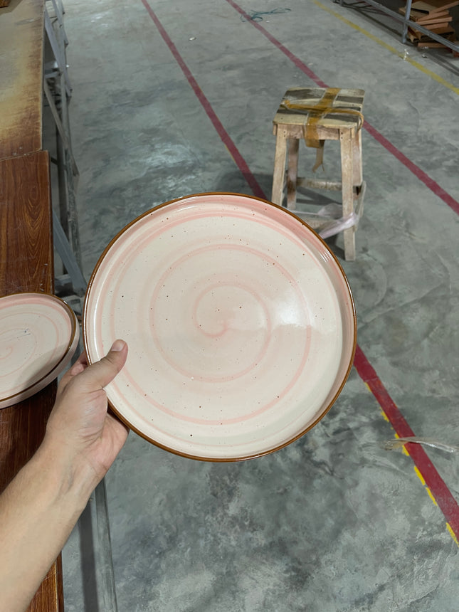 Leftover 10 inch Classic Plate ( Pink Colorline )