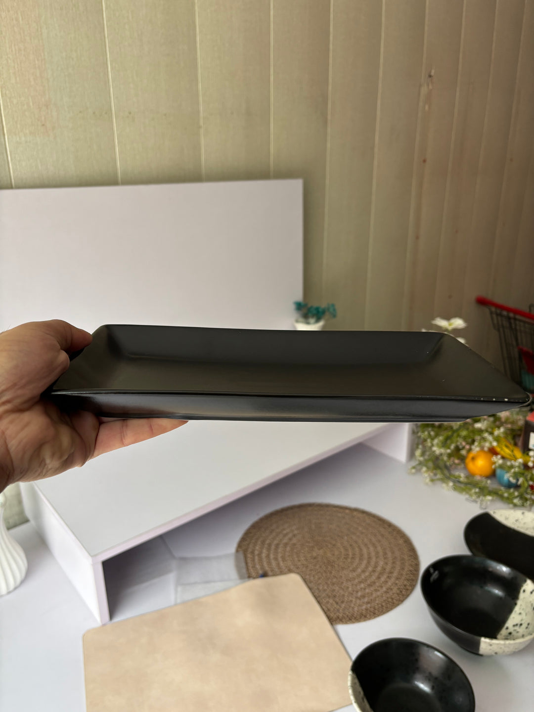 leftover 11.5"x6" Rectangular Platter ( Noir )